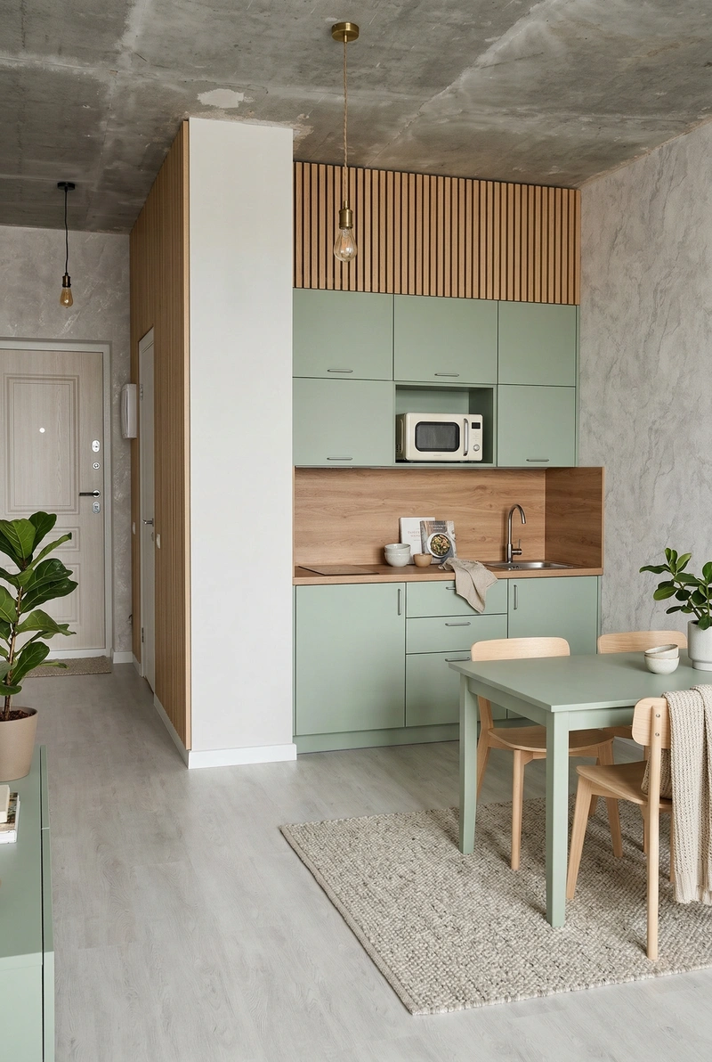 Дизайн интерьера в стиле Хюгге — Кухня от нейросети RoomGPT