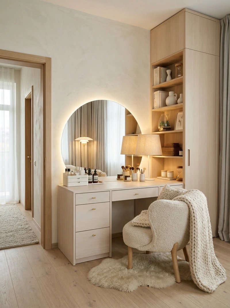 Дизайн спальни в стиле Хюгге — фото интерьера от нейросети RoomGPT