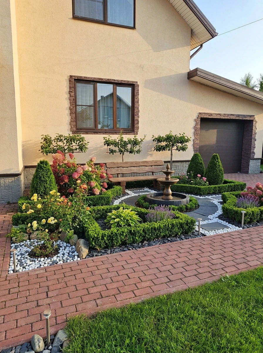 Дизайн участка в стиле Классика — фото участка от нейросети RoomGPT