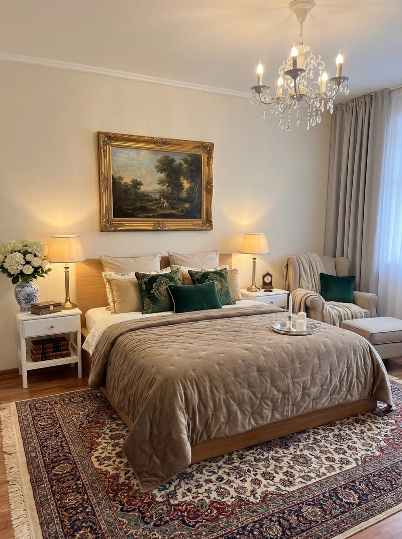 Дизайн интерьера в стиле Классика — Спальня от нейросети RoomGPT