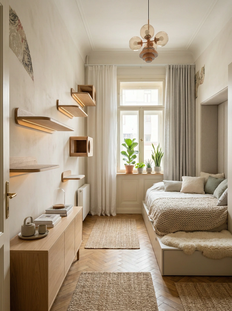 Дизайн интерьера в стиле Хюгге — Спальня от нейросети RoomGPT