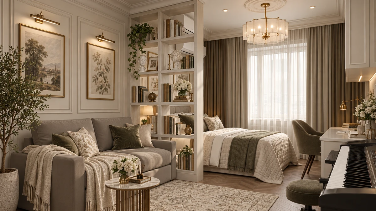 Дизайн спальни в стиле Классика — фото интерьера от нейросети RoomGPT