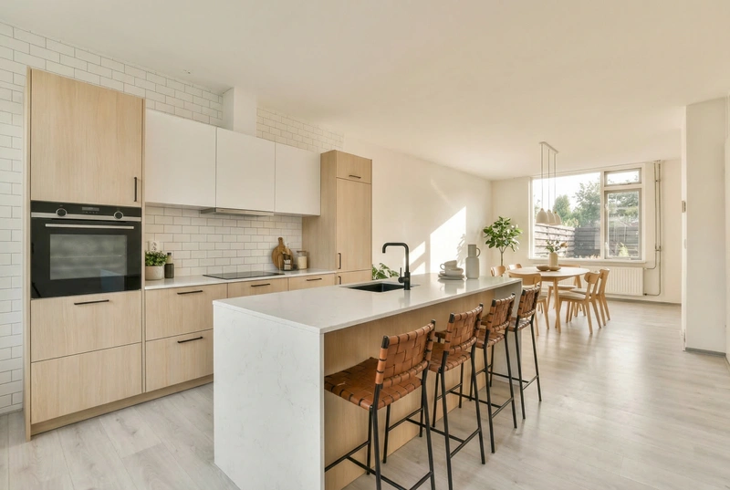 Дизайн интерьера в стиле Сканди — Кухня от нейросети RoomGPT