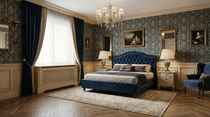 Дизайн интерьера в стиле Классика — Спальня от нейросети RoomGPT