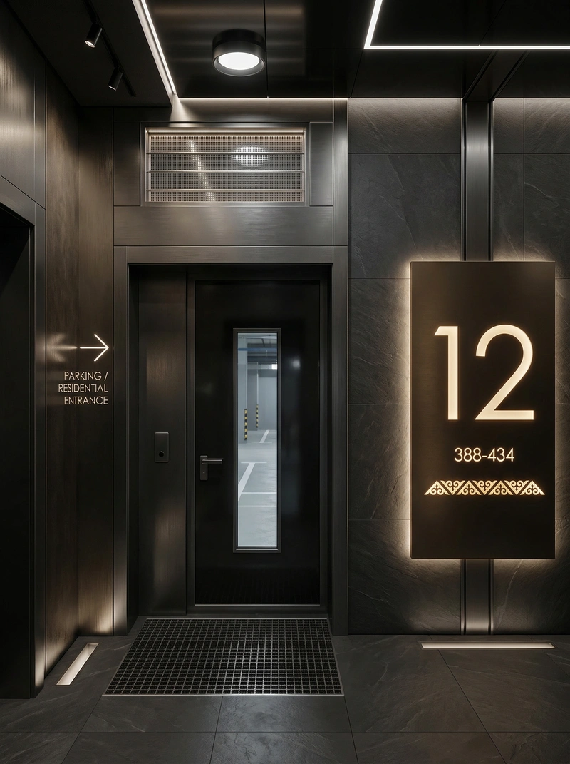 Дизайн интерьера в стиле Блэктэк — Прихожая от нейросети RoomGPT