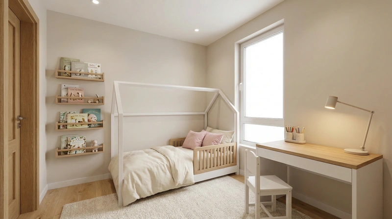 Дизайн интерьера в стиле Минимализм — Детская от нейросети RoomGPT