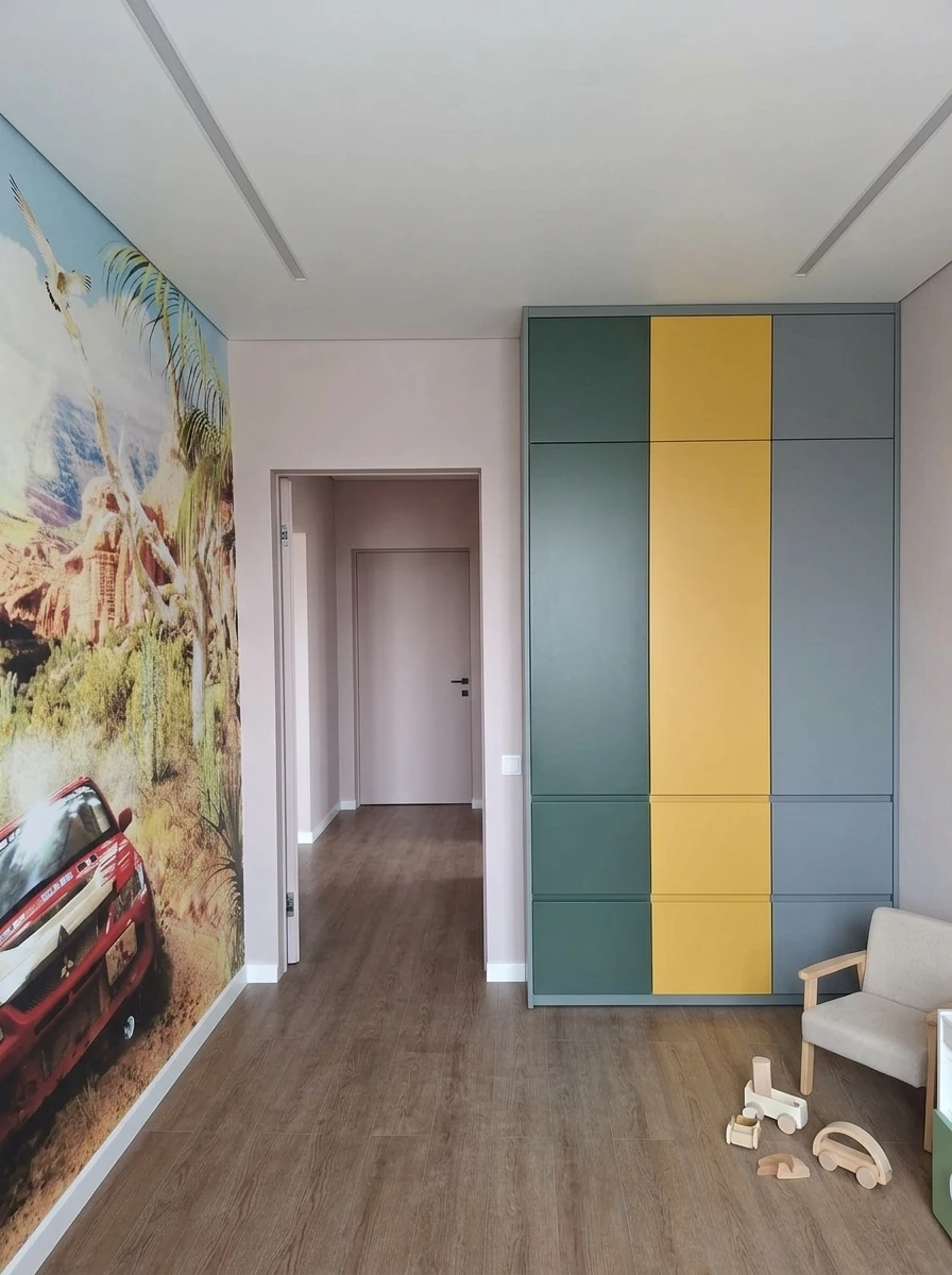 Дизайн детской в стиле Контемпорари — фото интерьера от нейросети RoomGPT