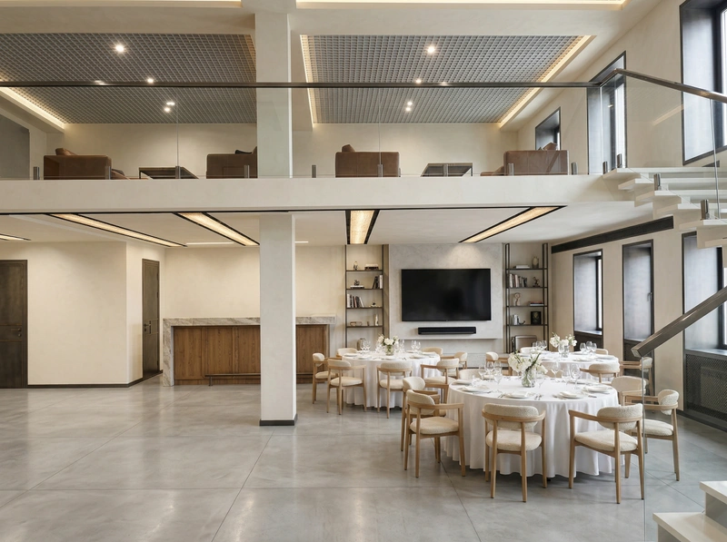 Дизайн гостиной в стиле Лофт — фото интерьера от нейросети RoomGPT