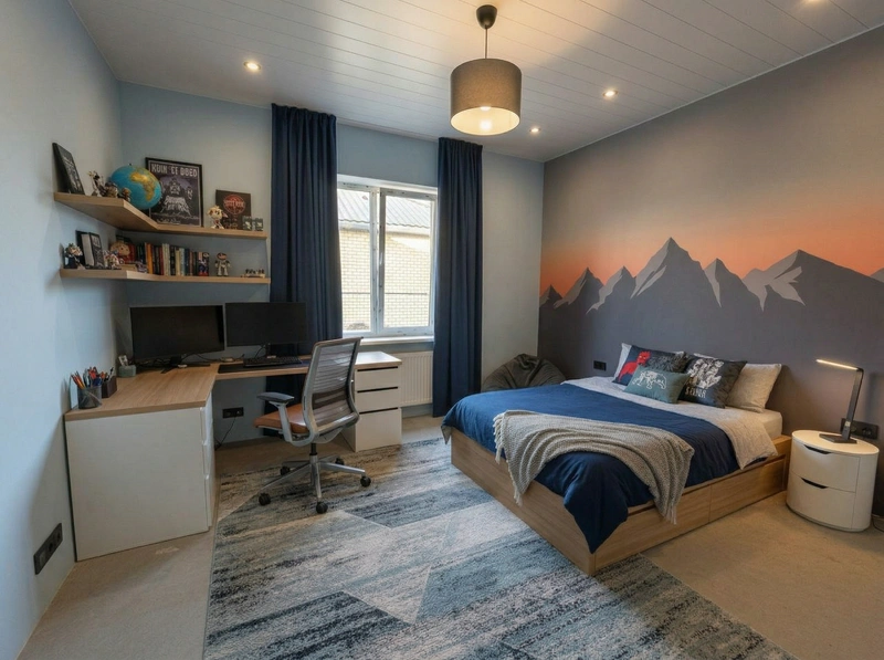 Дизайн интерьера в стиле Контемпорари — Детская от нейросети RoomGPT