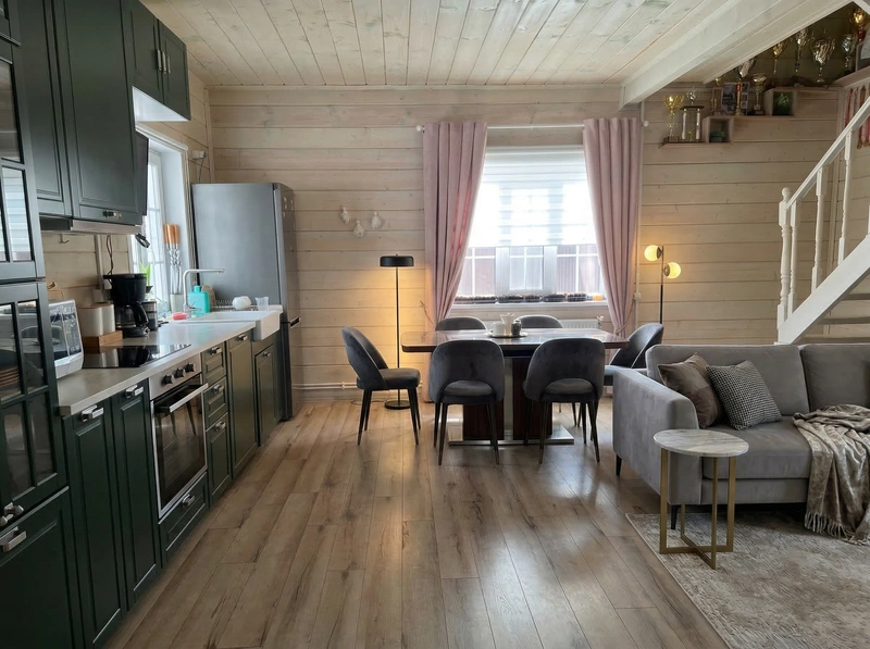 Дизайн гостиной в стиле Контемпорари — фото интерьера от нейросети RoomGPT