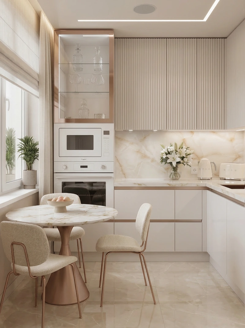 Дизайн интерьера в стиле Минимализм — Кухня от нейросети RoomGPT