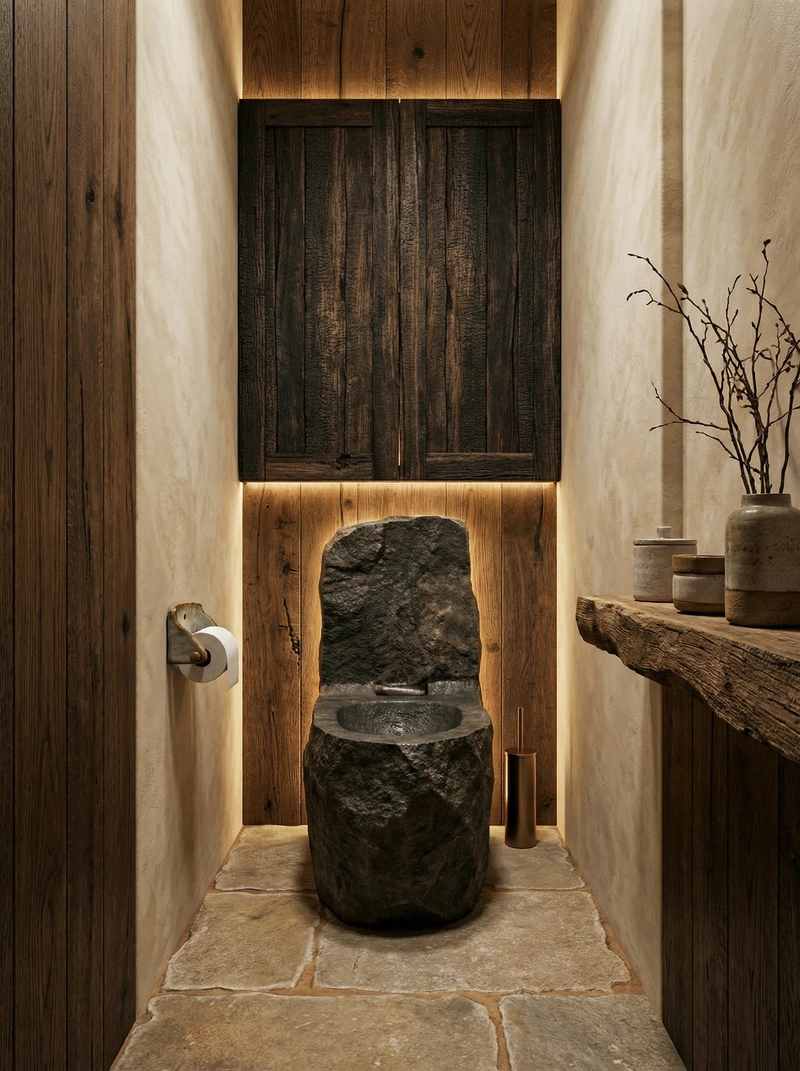 Дизайн ванной в стиле Japandi — фото интерьера от нейросети RoomGPT