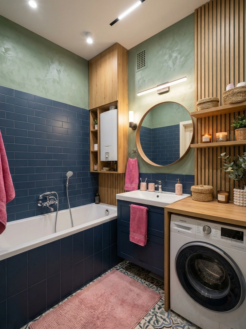 Дизайн интерьера в стиле Хюгге — Ванная от нейросети RoomGPT