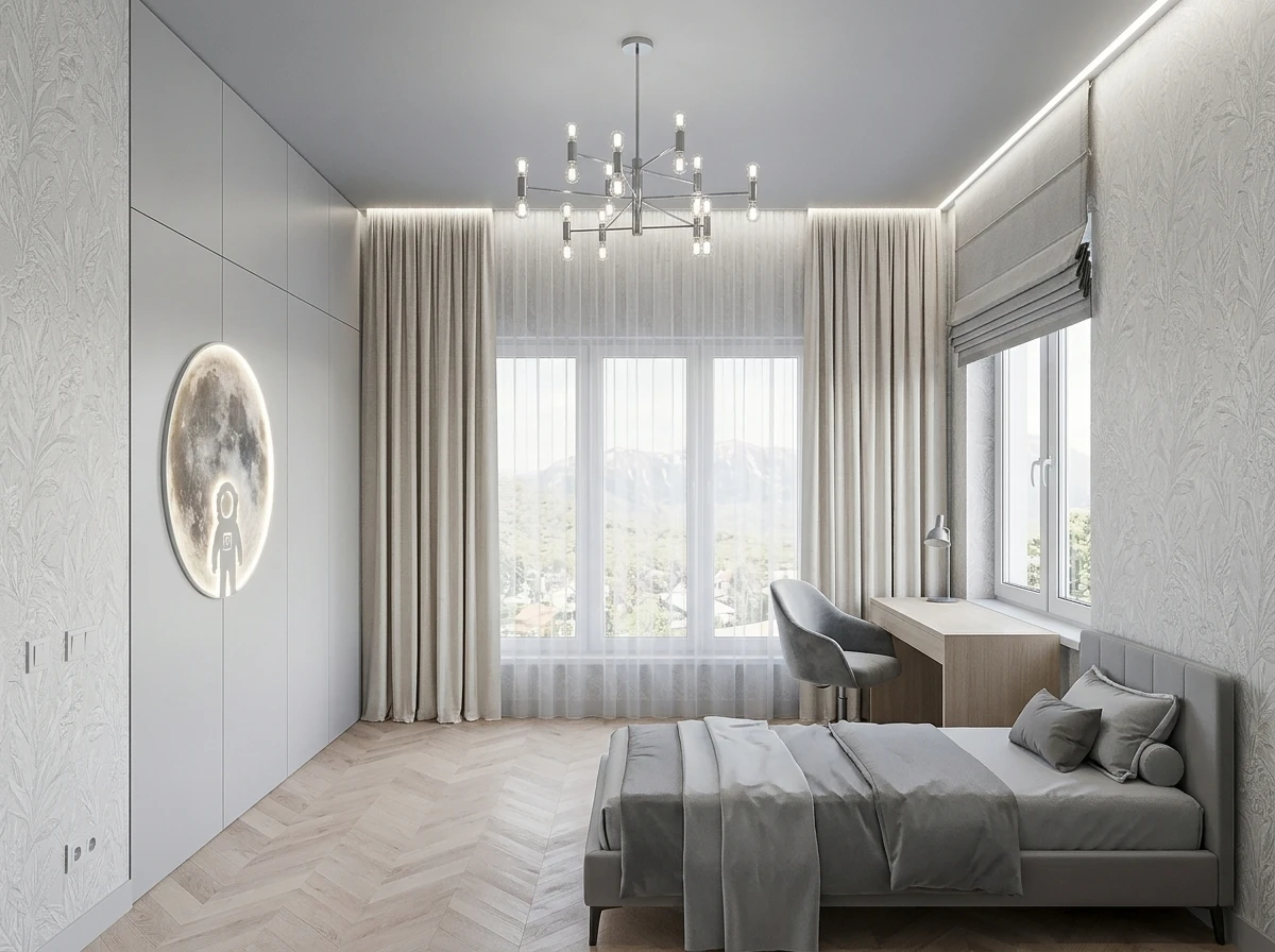 Дизайн детской в стиле Классика — фото интерьера от нейросети RoomGPT
