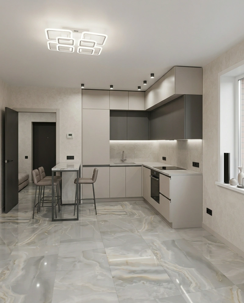 Дизайн кухни в стиле Минимализм — фото интерьера от нейросети RoomGPT