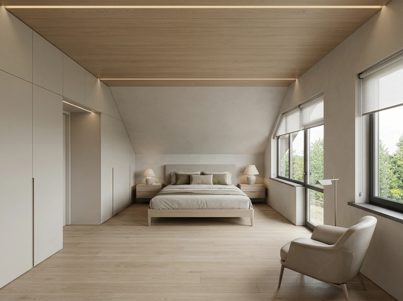 Дизайн спальни в стиле Минимализм — фото интерьера от нейросети RoomGPT