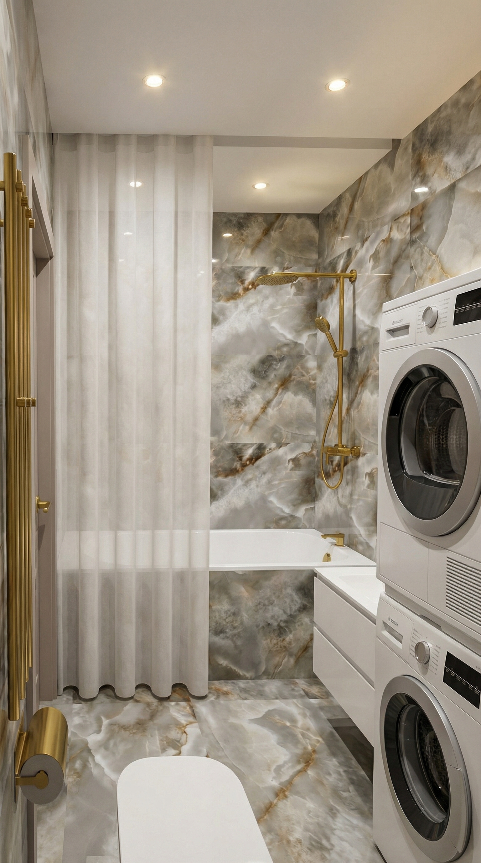 Дизайн ванной в стиле Минимализм — фото интерьера от нейросети RoomGPT