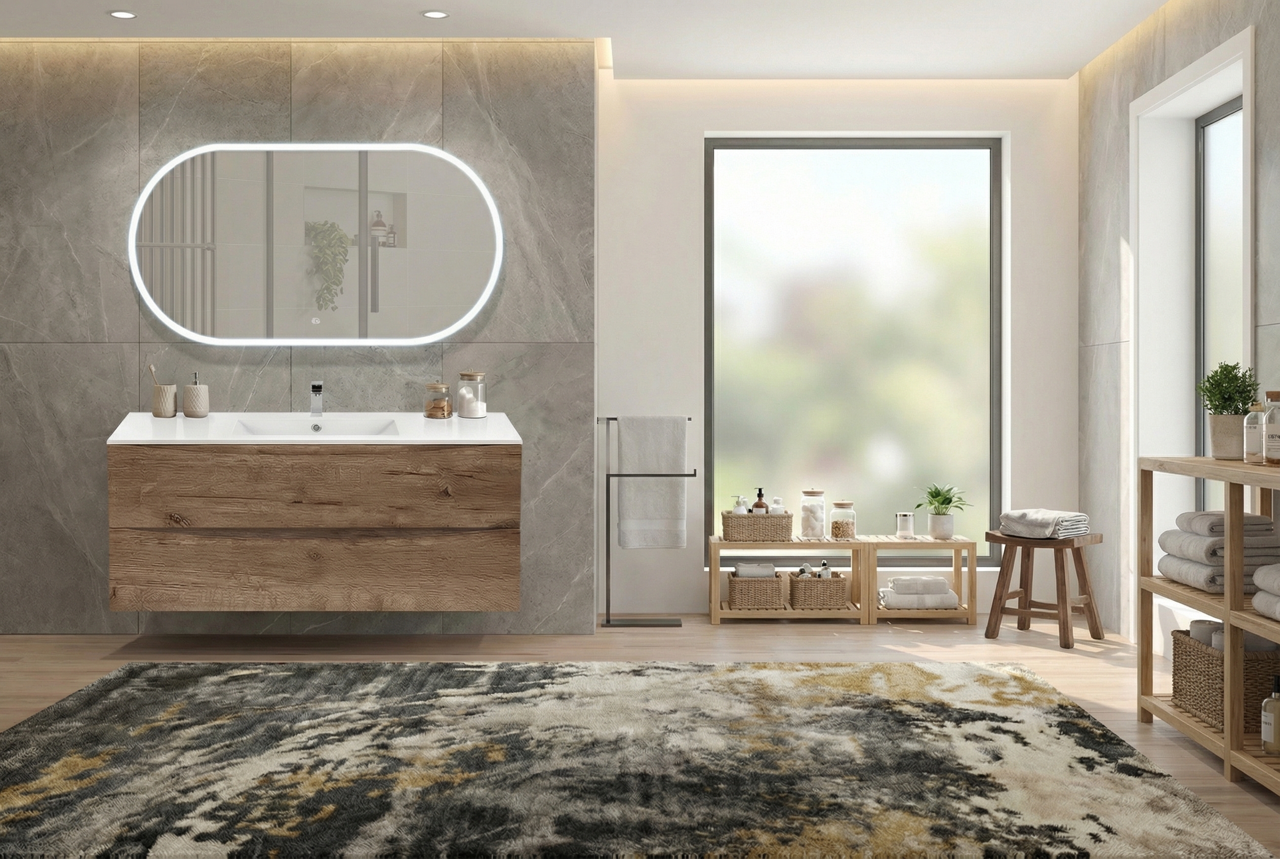 Дизайн ванной в стиле Минимализм — фото интерьера от нейросети RoomGPT