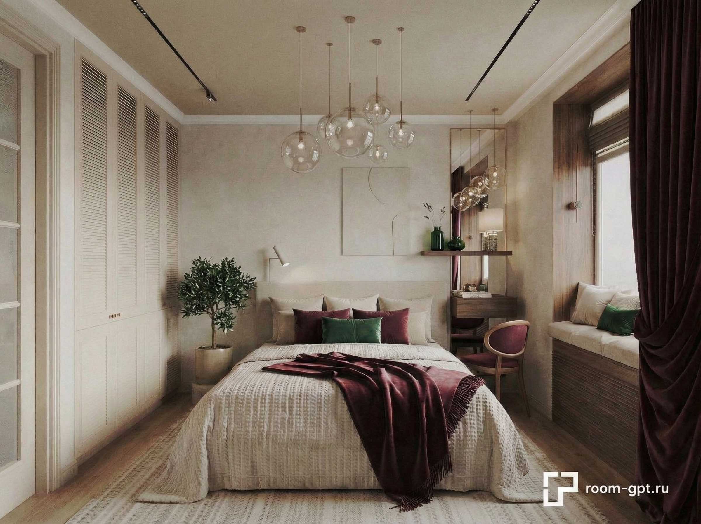 Дизайн спальни в стиле Минимализм — фото интерьера от нейросети RoomGPT