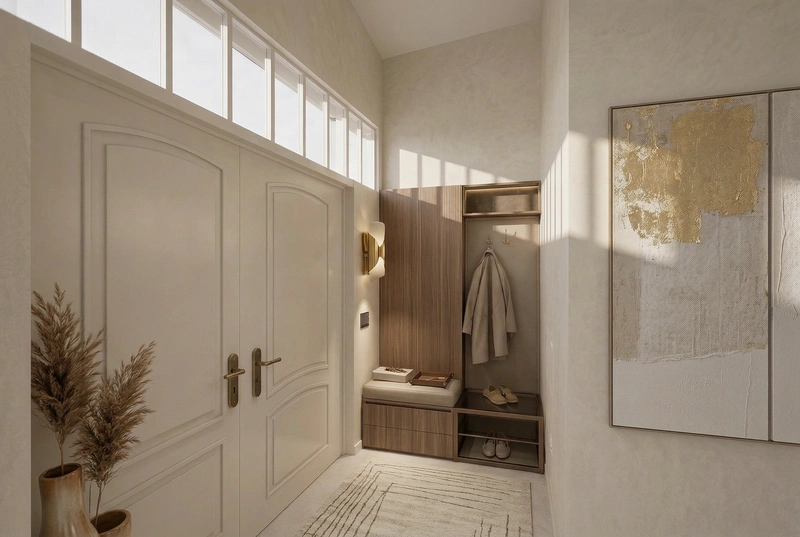 Дизайн интерьера в стиле Контемпорари — Прихожая от нейросети RoomGPT