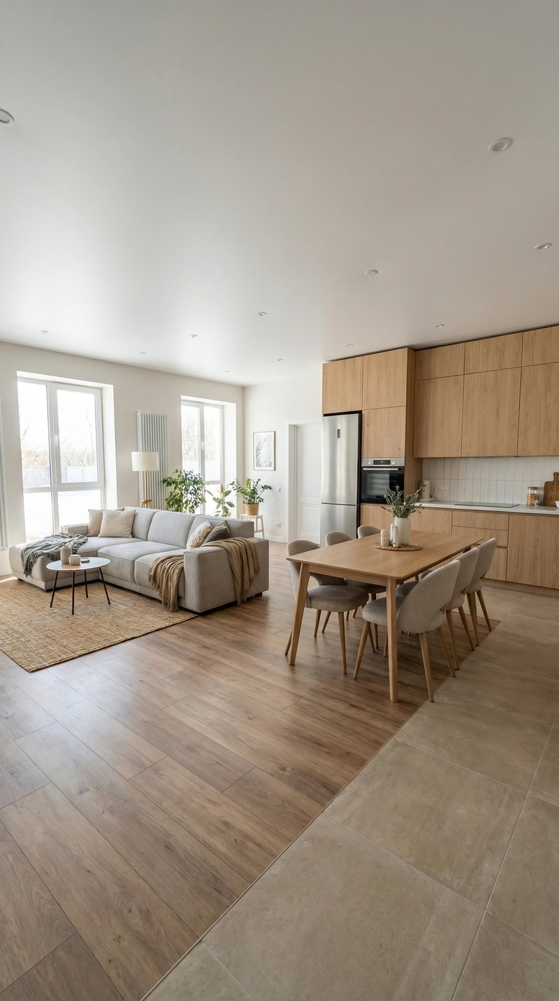 Дизайн гостиной в стиле Сканди — фото интерьера от нейросети RoomGPT