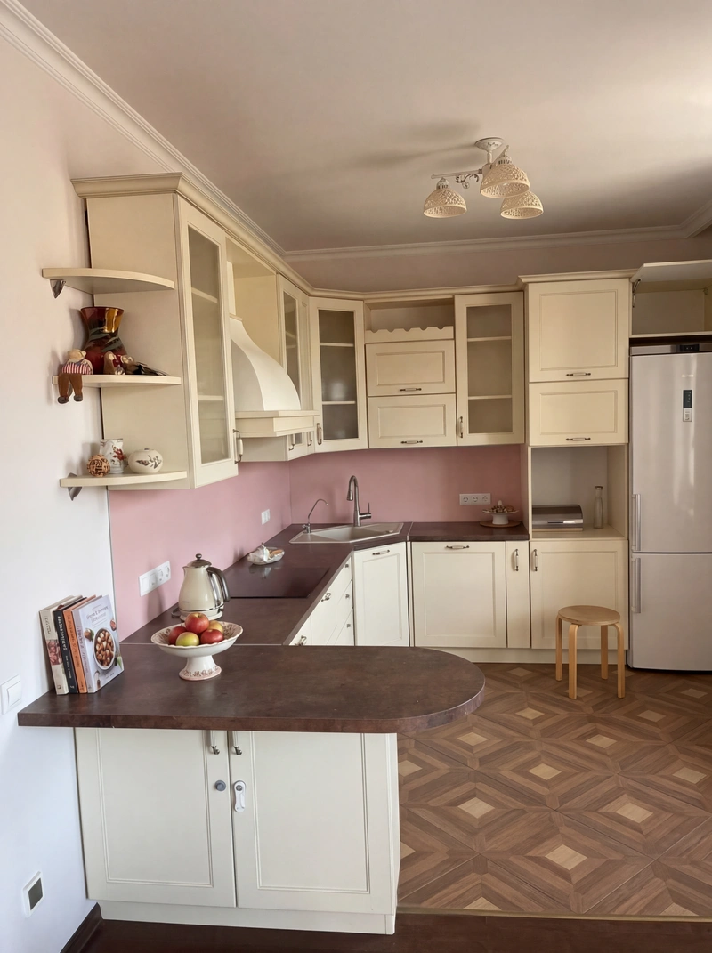 Дизайн кухни в стиле Без стиля — фото интерьера от нейросети RoomGPT