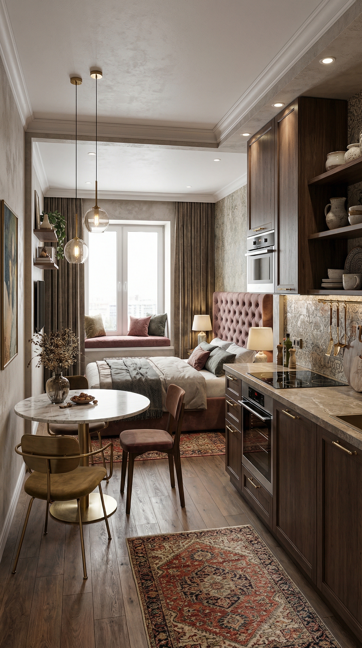 Дизайн кухни в стиле Эклектика — фото интерьера от нейросети RoomGPT