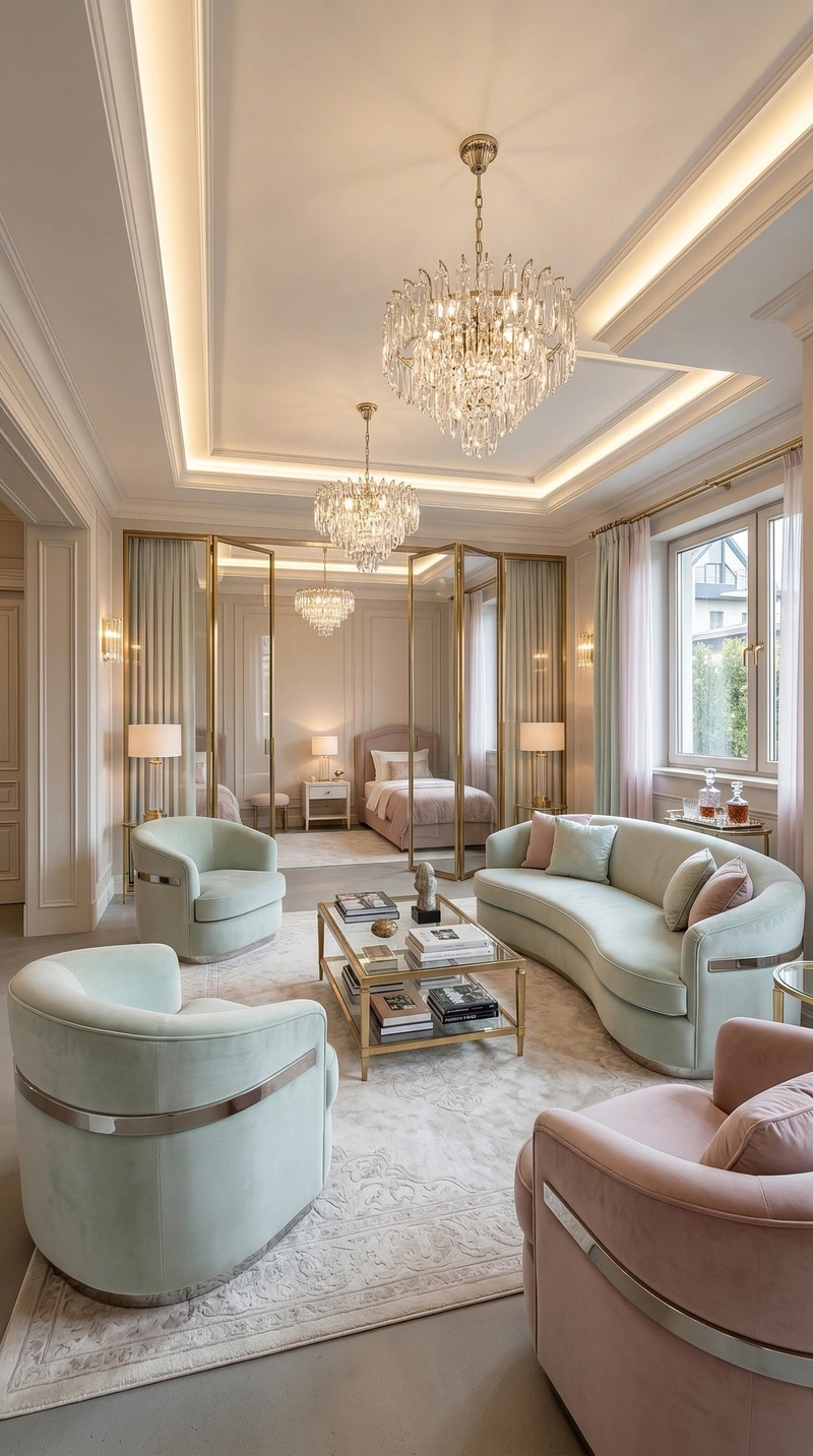 Дизайн гостиной в стиле Неоклассика — фото интерьера от нейросети RoomGPT