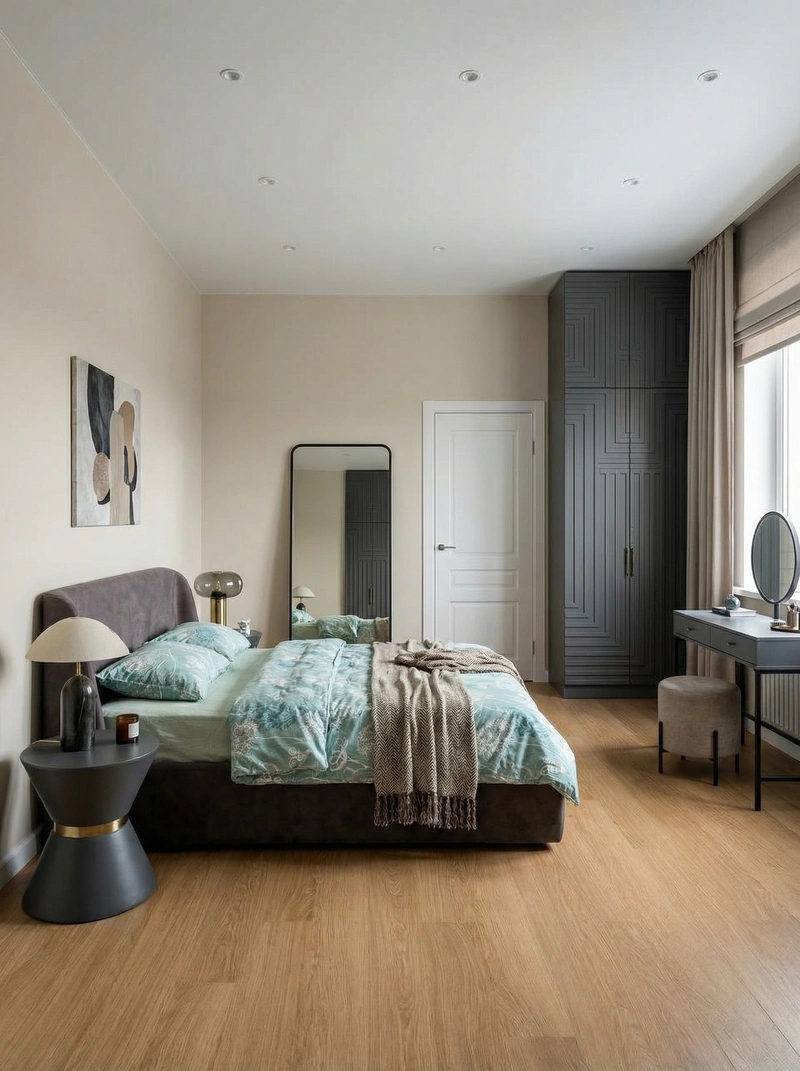 Дизайн интерьера в стиле Эклектика — Спальня от нейросети RoomGPT