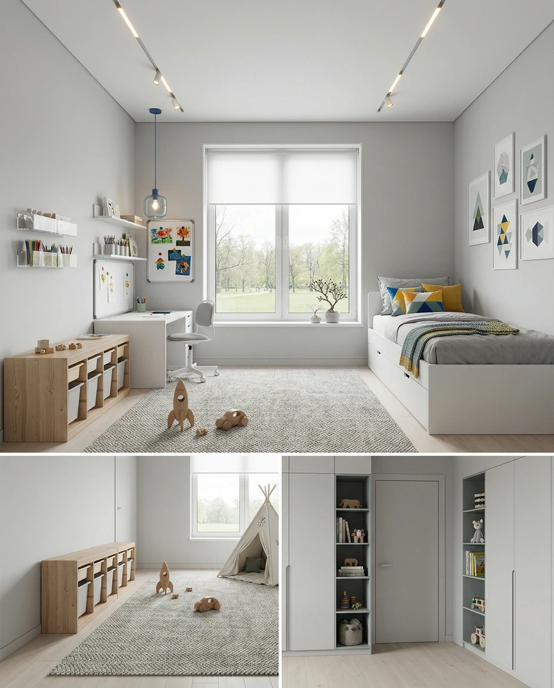 Дизайн детской в стиле Минимализм — фото интерьера от нейросети RoomGPT