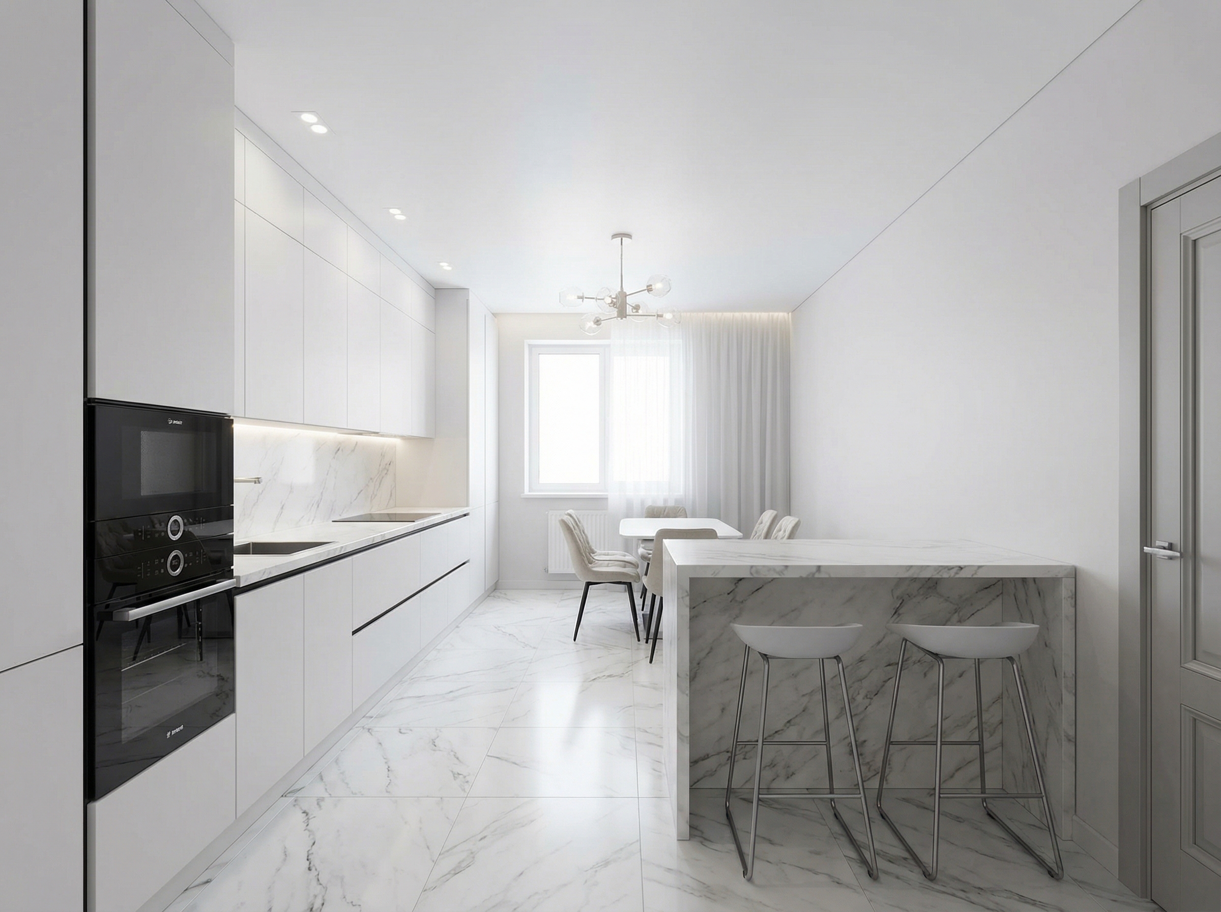 Дизайн кухни в стиле Минимализм — фото интерьера от нейросети RoomGPT