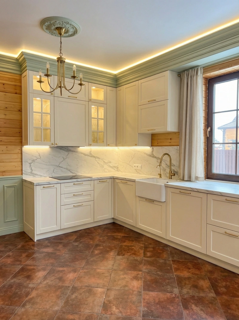 Дизайн интерьера в стиле Классика — Кухня от нейросети RoomGPT