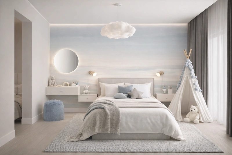 Дизайн интерьера в стиле Минимализм — Детская от нейросети RoomGPT
