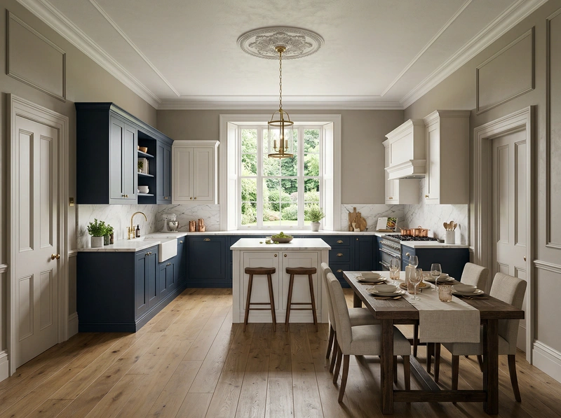 Дизайн интерьера в стиле Классика — Кухня от нейросети RoomGPT