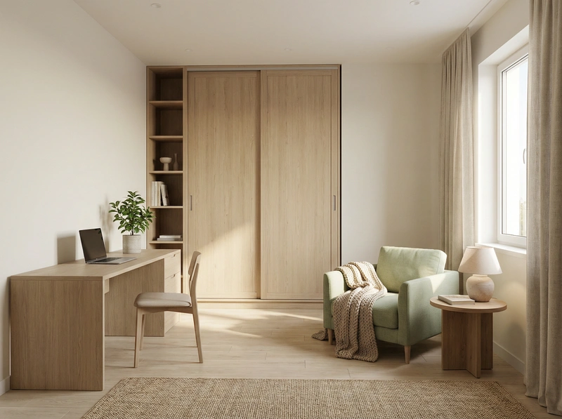 Дизайн интерьера в стиле Хюгге — Спальня от нейросети RoomGPT