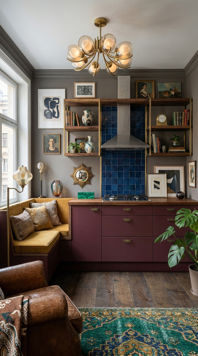 Дизайн гостиной в стиле Эклектика — фото интерьера от нейросети RoomGPT