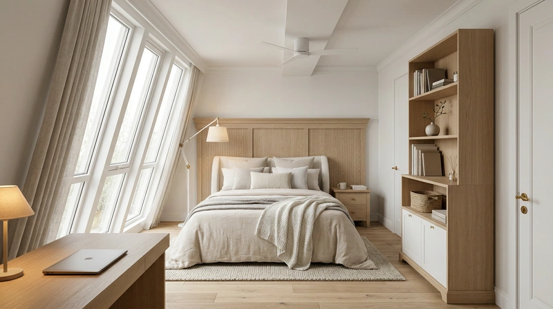 Дизайн интерьера в стиле Хюгге — Спальня от нейросети RoomGPT