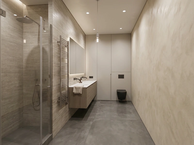 Дизайн интерьера в стиле Минимализм — Ванная от нейросети RoomGPT