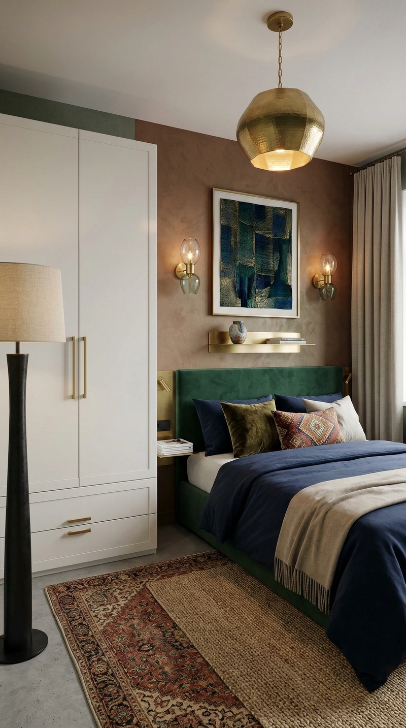 Дизайн интерьера в стиле Эклектика — Спальня от нейросети RoomGPT