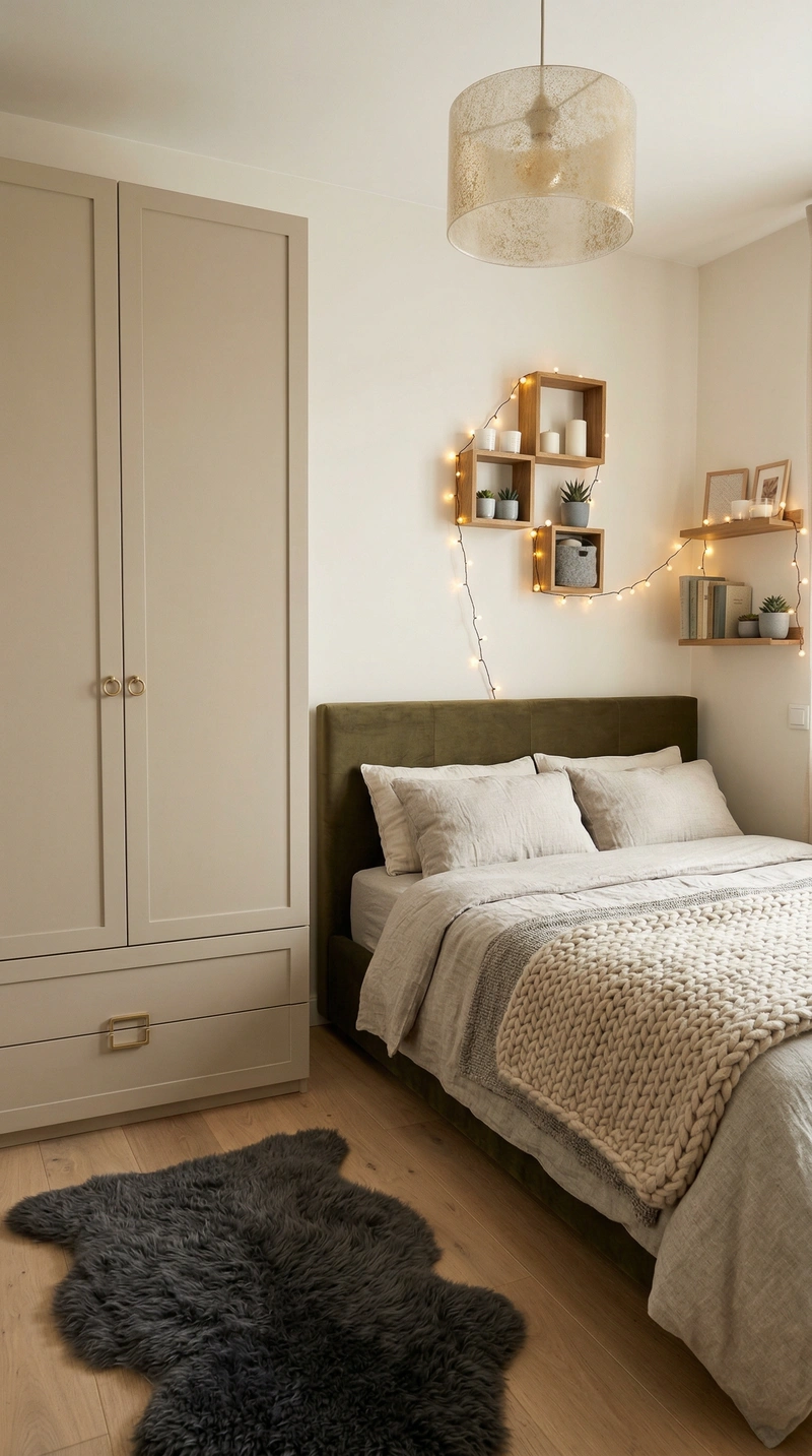 Дизайн интерьера в стиле Хюгге — Спальня от нейросети RoomGPT