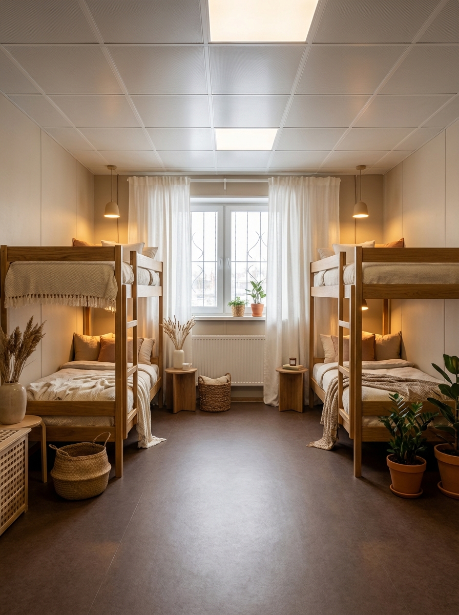 Дизайн спальни в стиле Хюгге — фото интерьера от нейросети RoomGPT