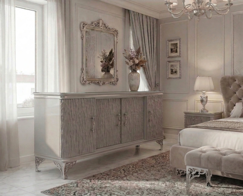 Дизайн спальни в стиле Классика — фото интерьера от нейросети RoomGPT