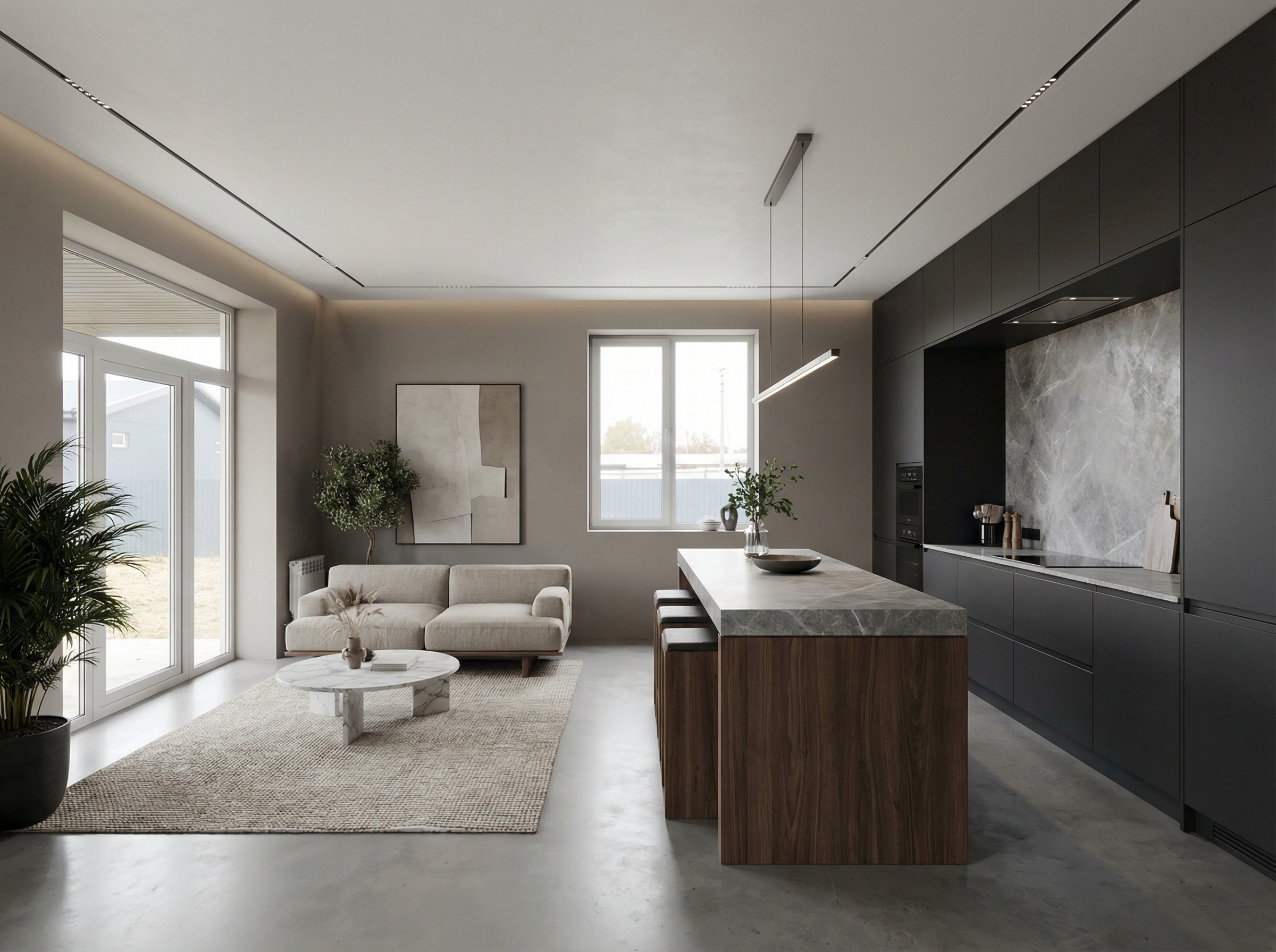 Дизайн кухни в стиле Минимализм — фото интерьера от нейросети RoomGPT