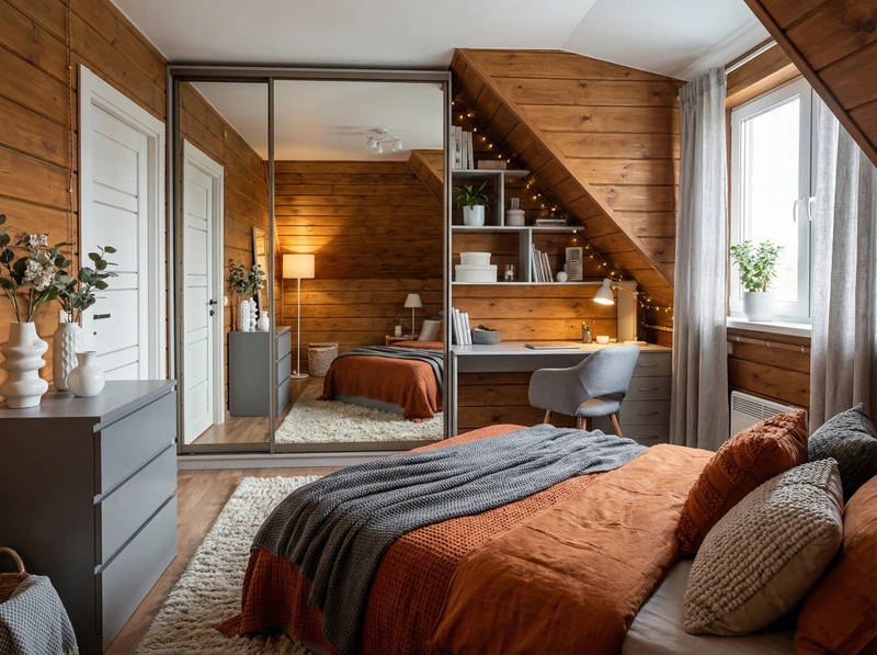 Дизайн интерьера в стиле Хюгге — Спальня от нейросети RoomGPT