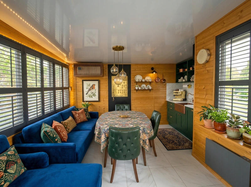 Дизайн гостиной в стиле Британский — фото интерьера от нейросети RoomGPT