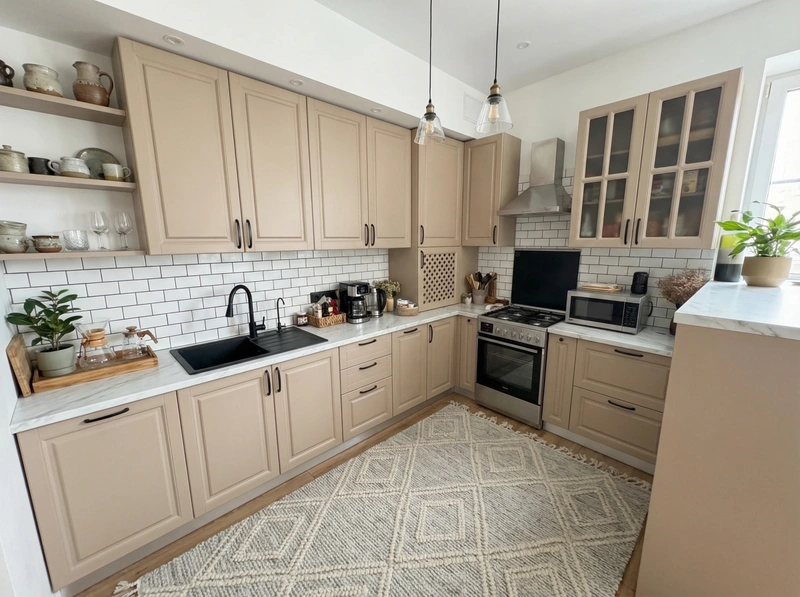 Дизайн кухни в стиле Сканди — фото интерьера от нейросети RoomGPT