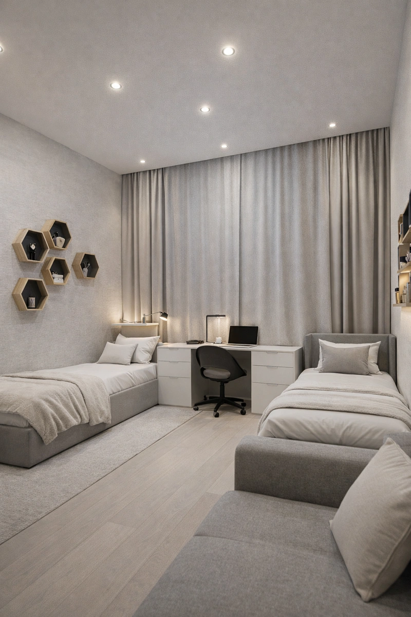 Дизайн детской в стиле Минимализм — фото интерьера от нейросети RoomGPT