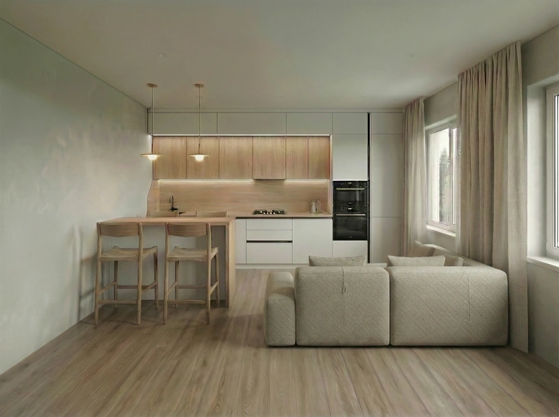 Дизайн кухни в стиле Без стиля — фото интерьера от нейросети RoomGPT