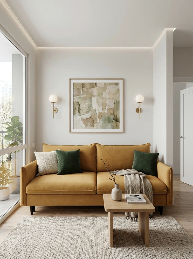 Дизайн интерьера в стиле Сканди — Гостиная от нейросети RoomGPT