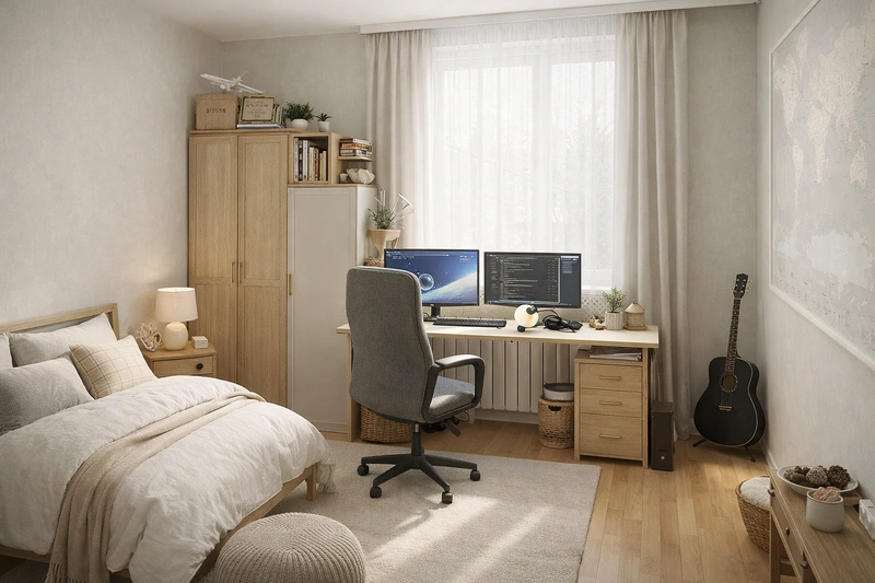 Дизайн интерьера в стиле Хюгге — Гостиная от нейросети RoomGPT